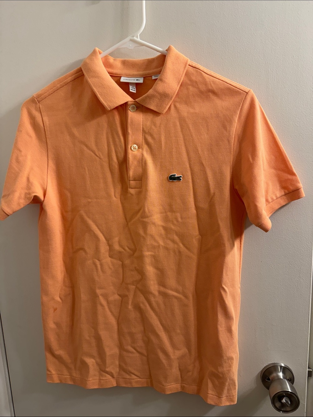 Lacoste 👶 Peach-Orange Pique Polo
